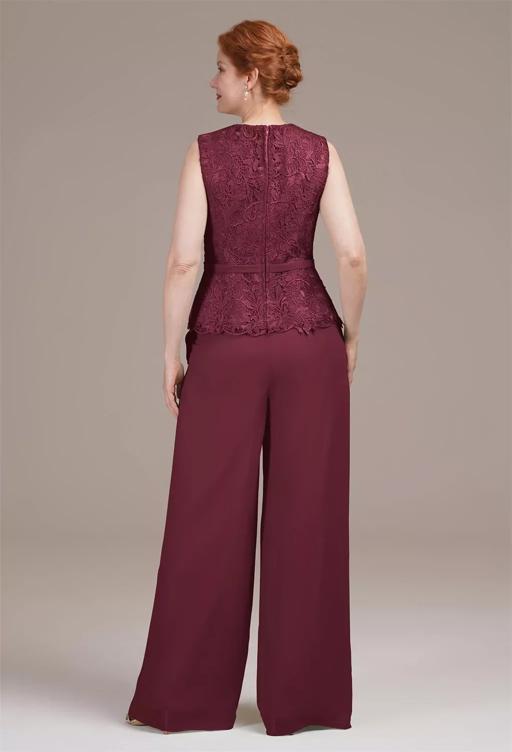 AW Geranium Pants Mother of The Bride Dresses With Wraps