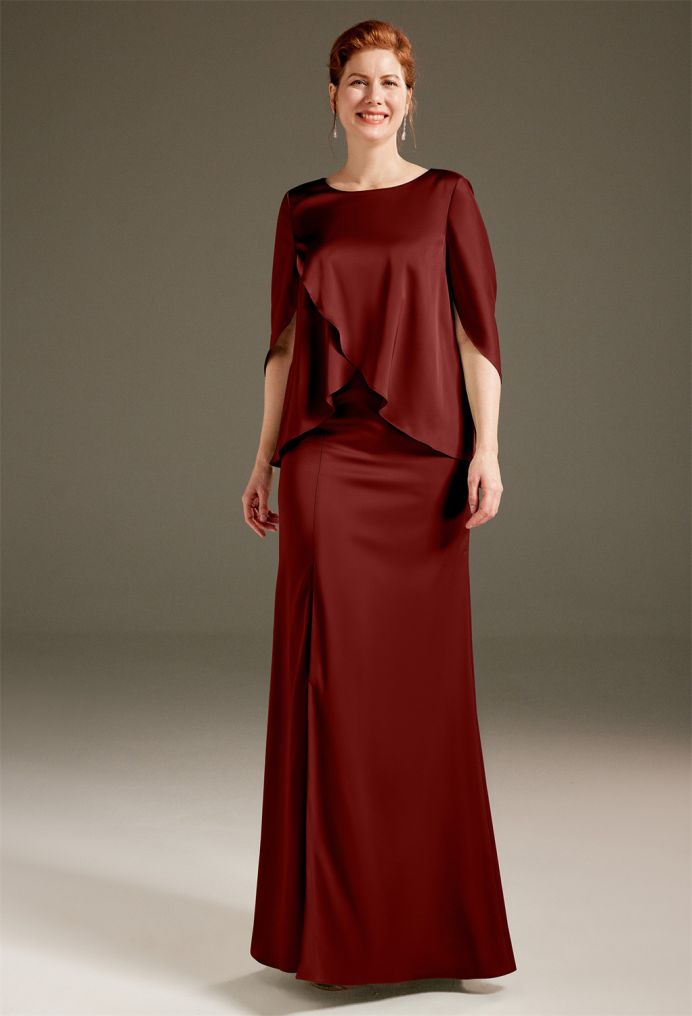 AW Marian Satin Charmeuse Mother of the Bride Dresses image1