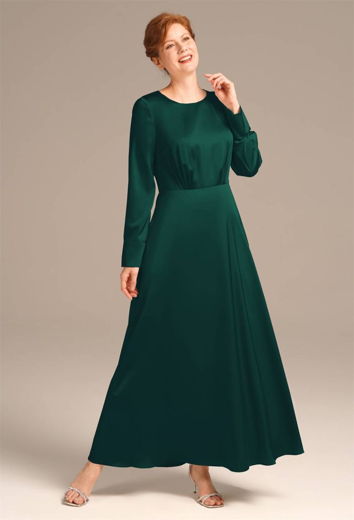 AW Kathryn Satin Charmeuse Mother of the Bride Dresses image4
