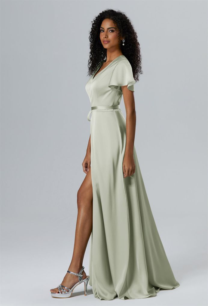 AW Roseanne Satin Charmeuse Bridesmaid Dresses image4