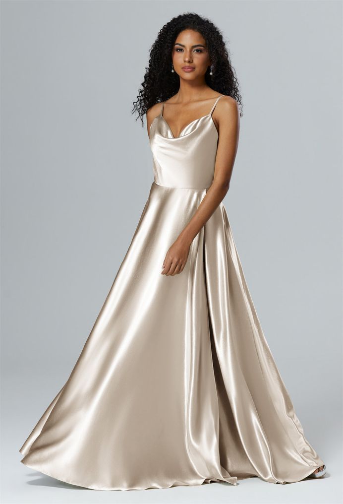 AW Victorina Crystal Satin Bridesmaid Dresses image3