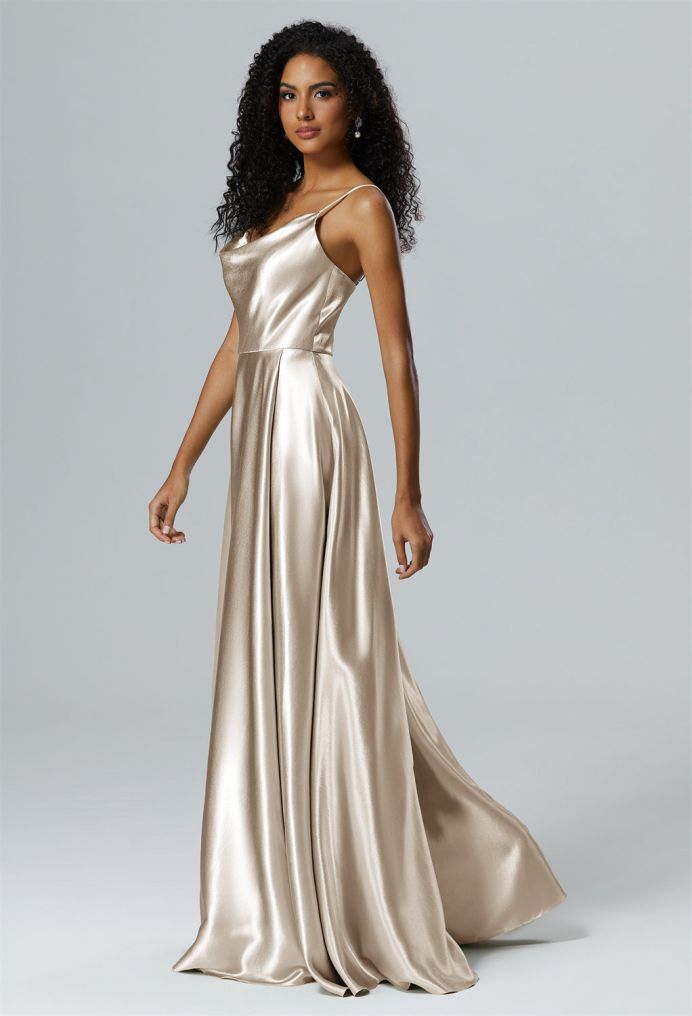 AW Victorina Crystal Satin Bridesmaid Dresses image4