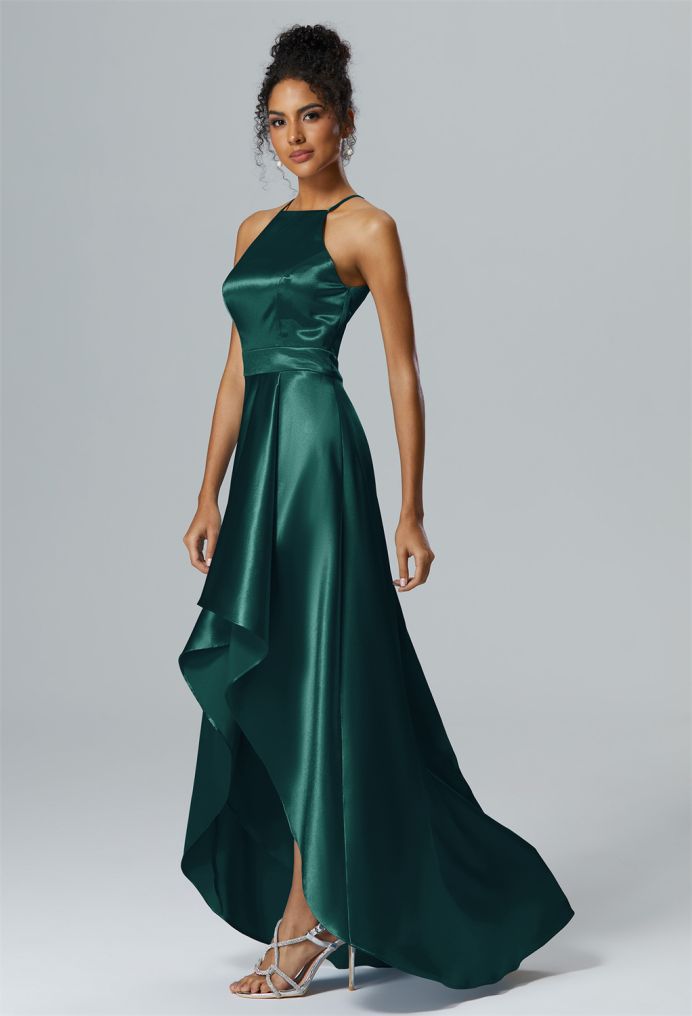 AW Marlene Crystal Satin Bridesmaid Dresses image4