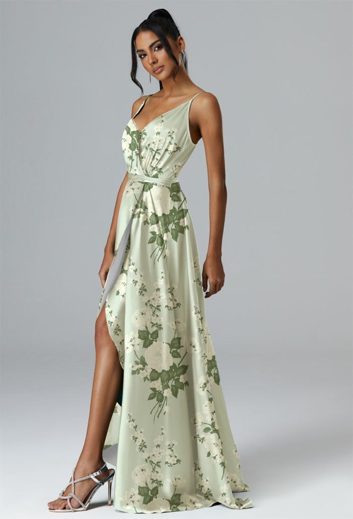 AW Sage Satin Charmeuse Bridesmaid Dresses image4