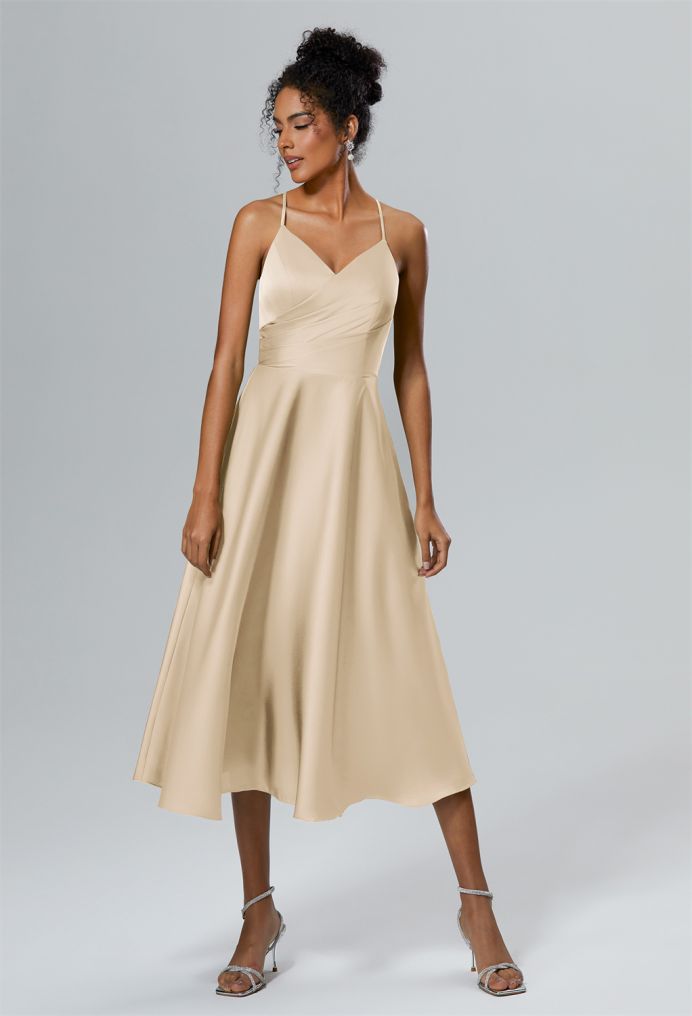 AW Vina Satin Charmeuse Bridesmaid Dresses image1