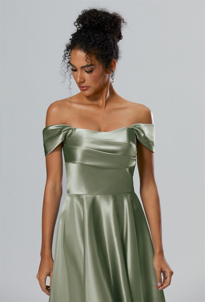 AW Yasmin Crystal Satin Bridesmaid Dresses image3