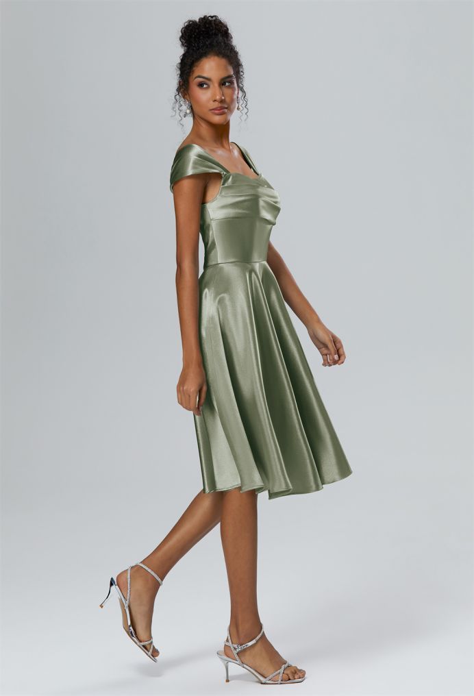 AW Yasmin Crystal Satin Bridesmaid Dresses image4