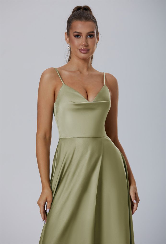 AW Adelina Satin Charmeuse Bridesmaid Dresses image3