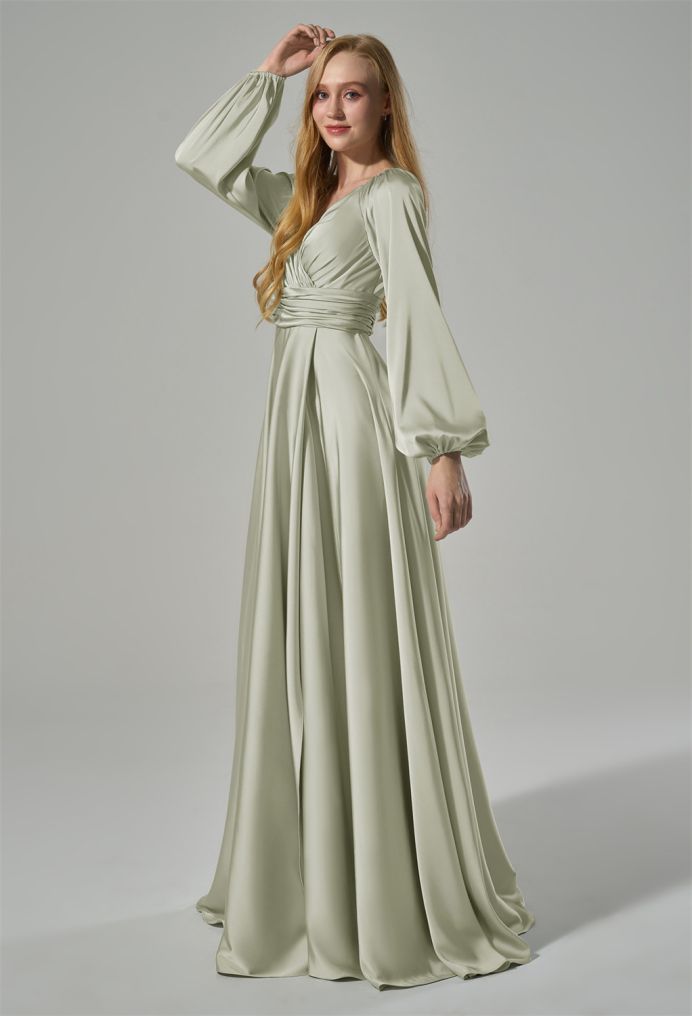 AW Clementina Satin Charmeuse Bridesmaid Dresses image4