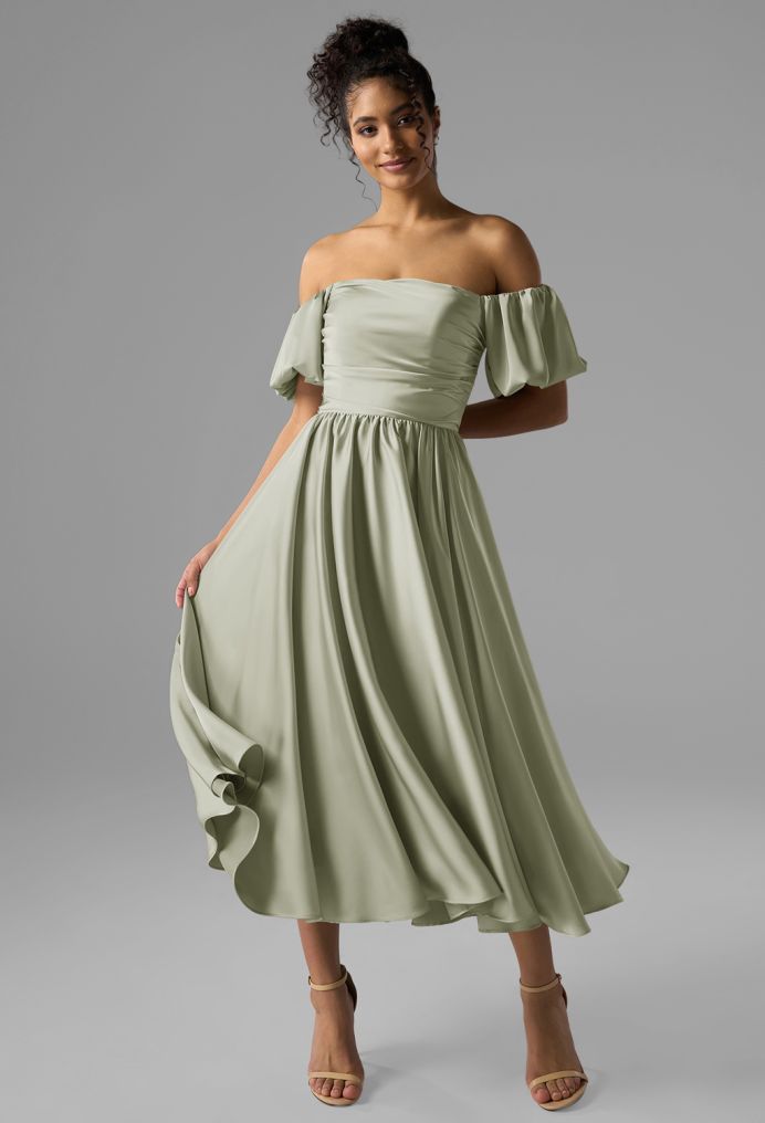 AW Kye Satin Charmeuse Bridesmaid Dresses image4
