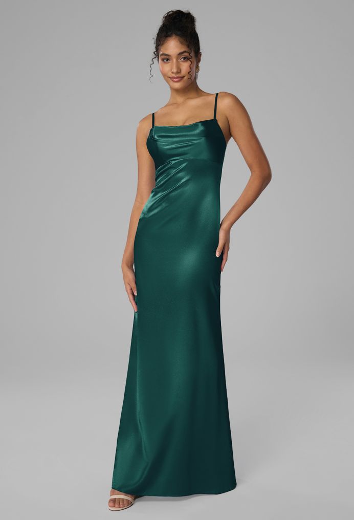 AW Morgan Crystal Satin Bridesmaid Dresses image1