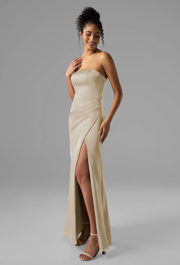 AW Syeda Satin Charmeuse Bridesmaid Dresses image6