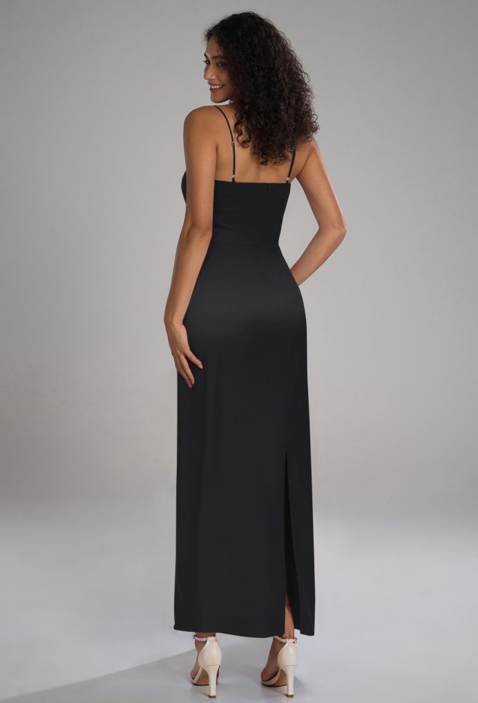AW Laila Satin Charmeuse Wedding Guest Dresses image2