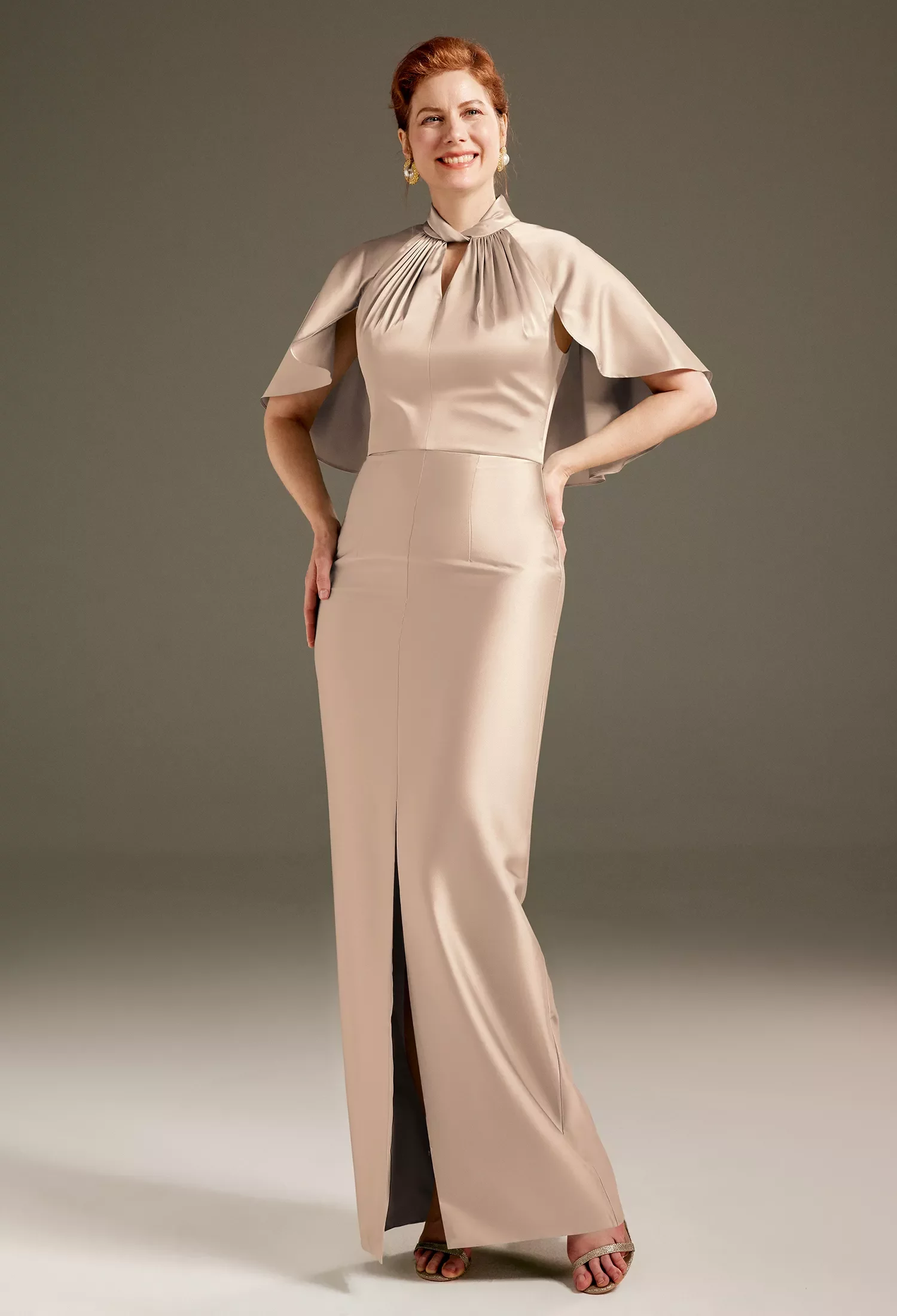 AW Luster Mother of The Bride Dresses With Wraps