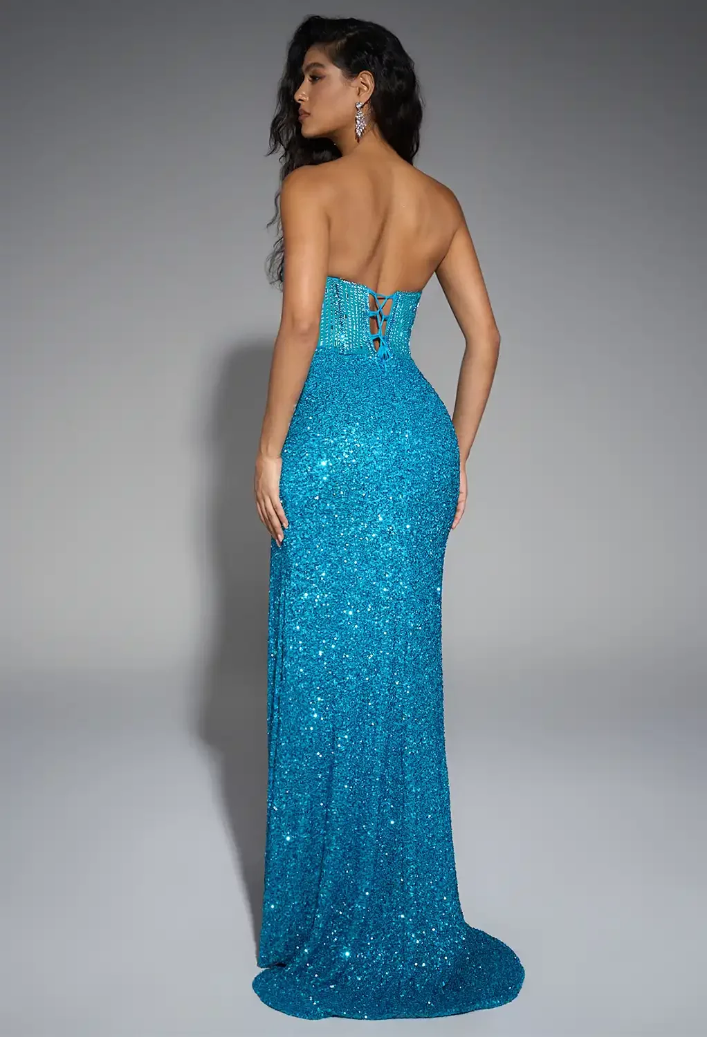 strapless open back dress Ellie Wilde Prom Dress EW35050 – XO by Sophia's main image 0