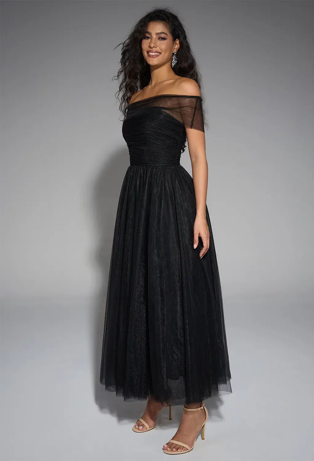 AW Hope Dress, Black Tulle Ankle Length Straight Neckline New Arrivals! |  AW.Bridal Canada