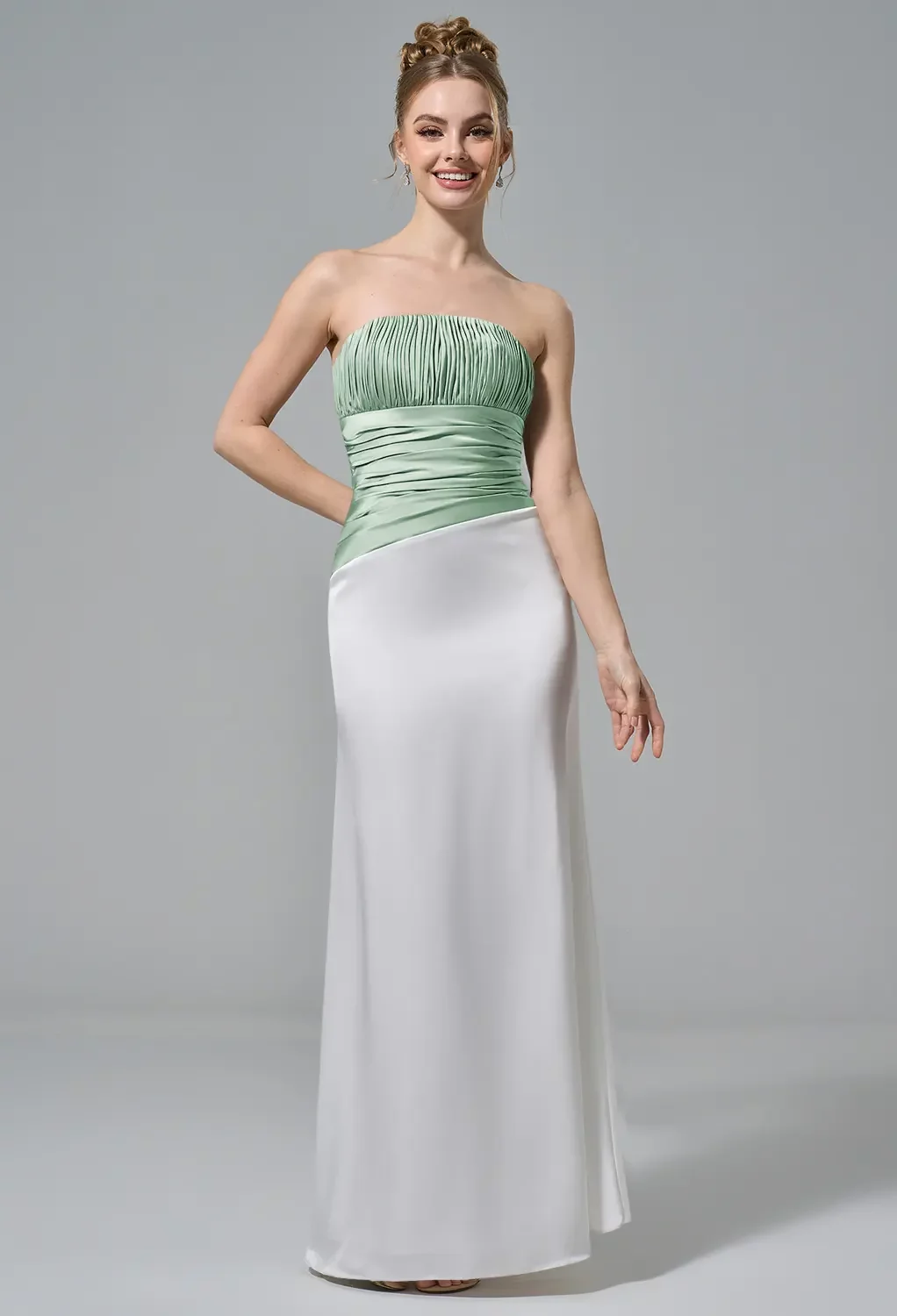 AW Leilani Dress, Reed Crystal Satin Satin Charmeuse Stretch Satin Floor  Length Straight Neckline Bridesmaid Dresses | AW.Bridal Canada