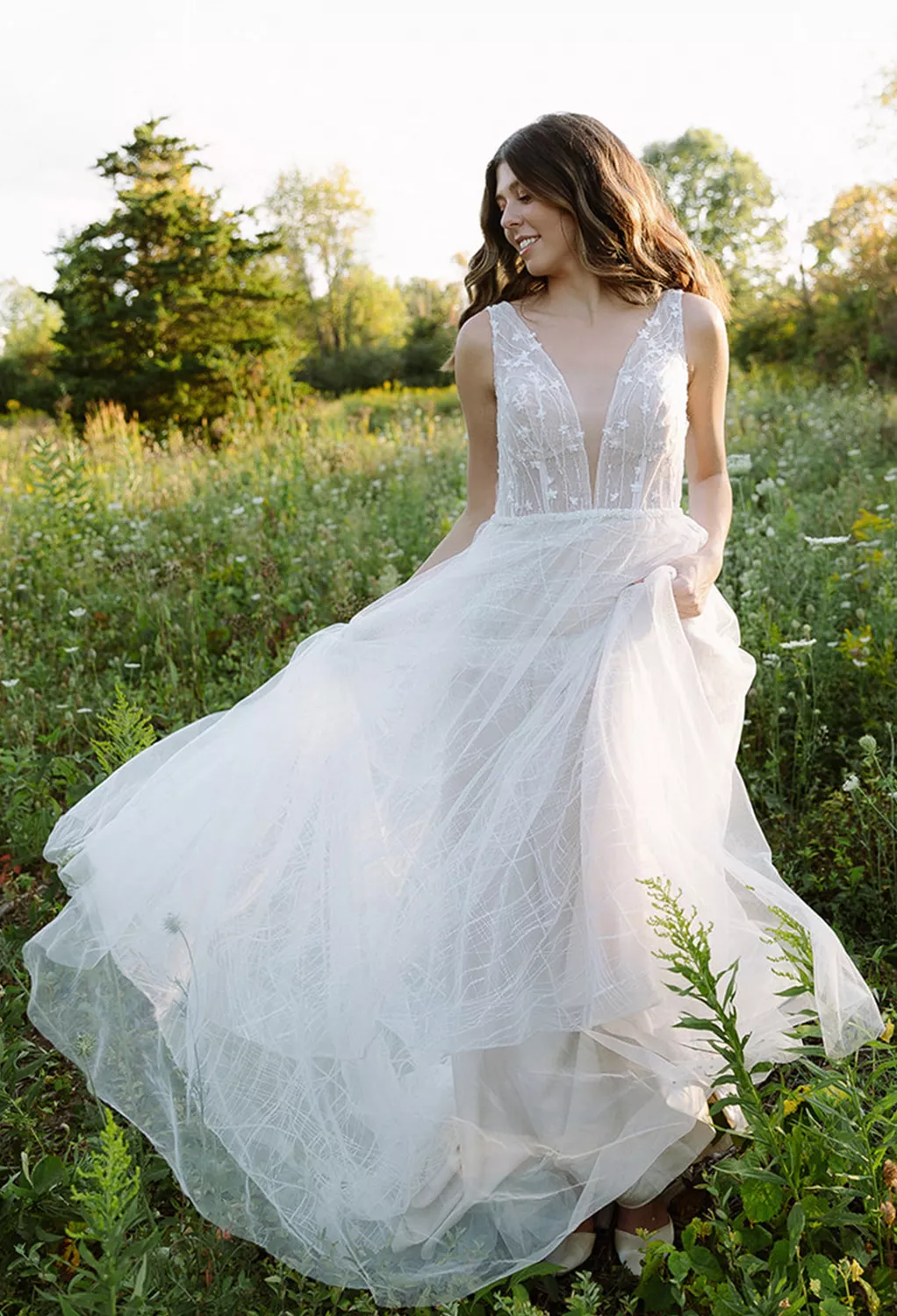 beach wedding dresses white ZAPAKA Women White Lace Dress High-low Beach Wedding Dress, White / US12