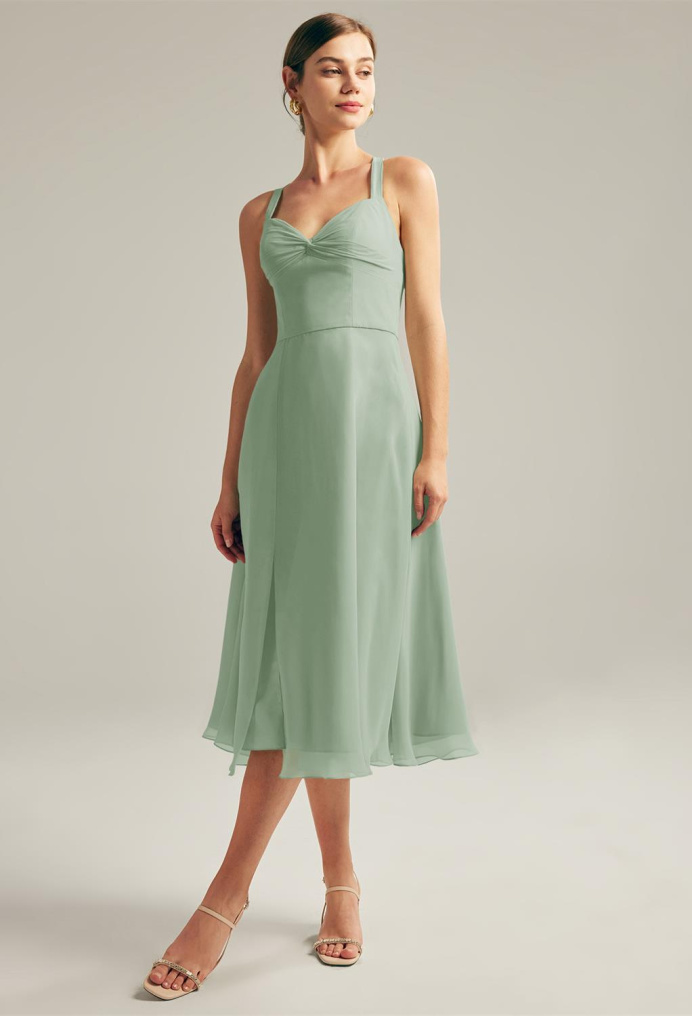 AW Gemma Sage Green  Short Bridesmaid Dresses