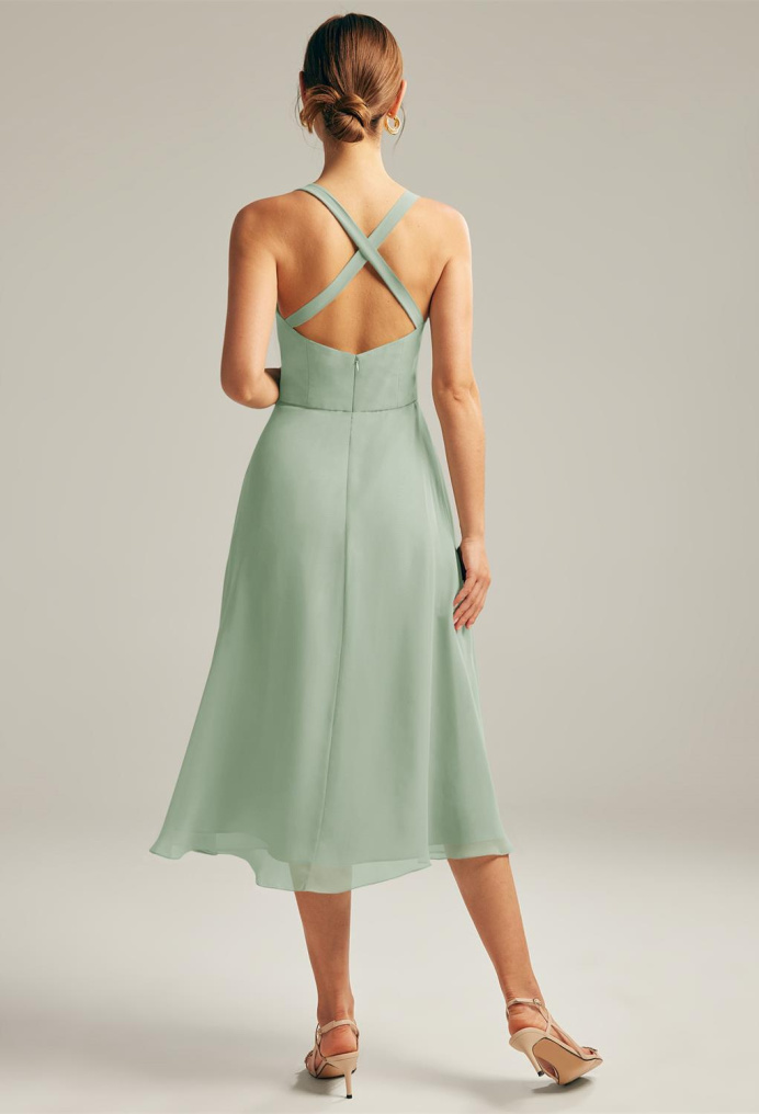 AW Gemma Sage Green  Short Bridesmaid Dresses