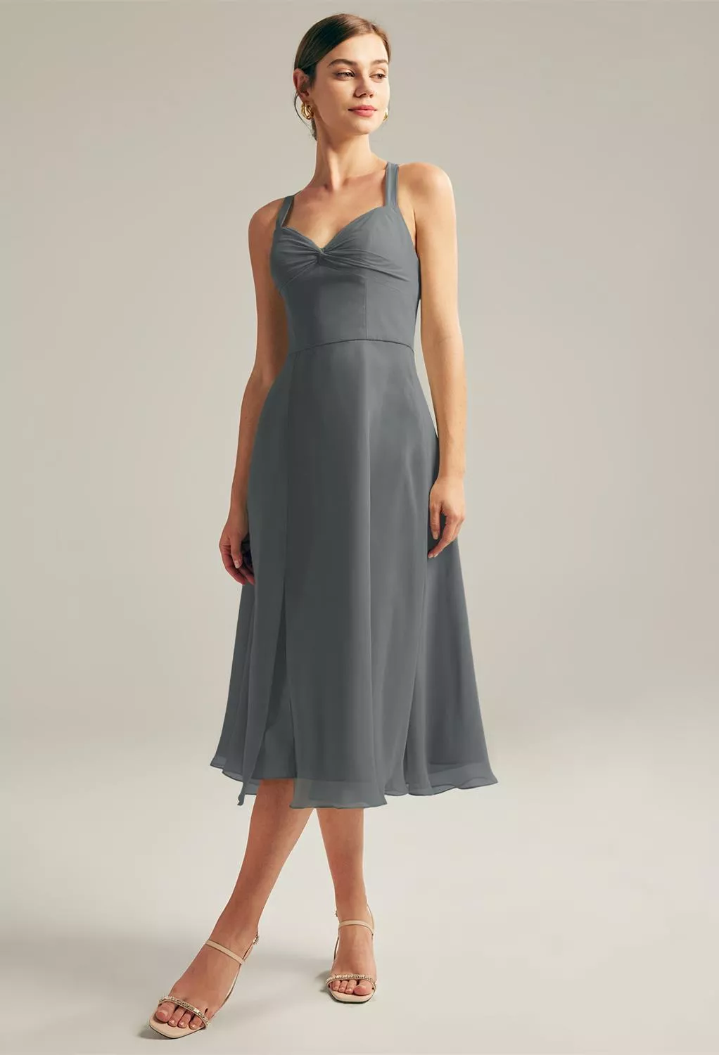 AW Gemma Steel Gray  Country Wedding Guest Dresses