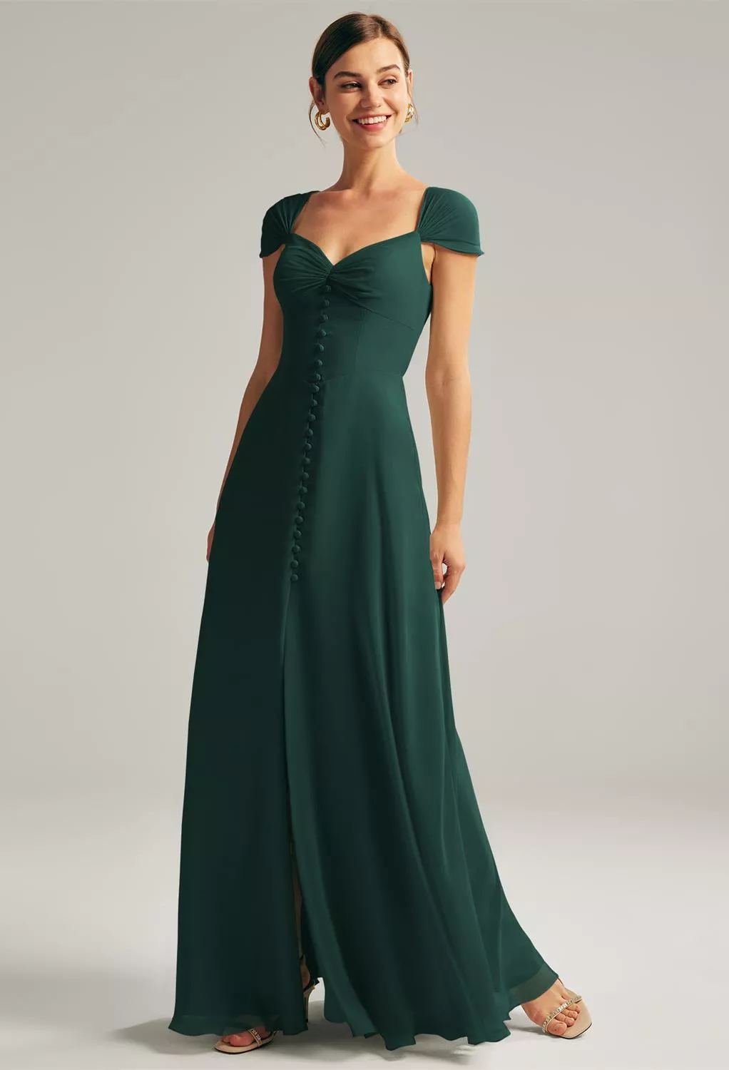 AW Cathryn Dark Emerald  Fall Wedding Guest Dresses
