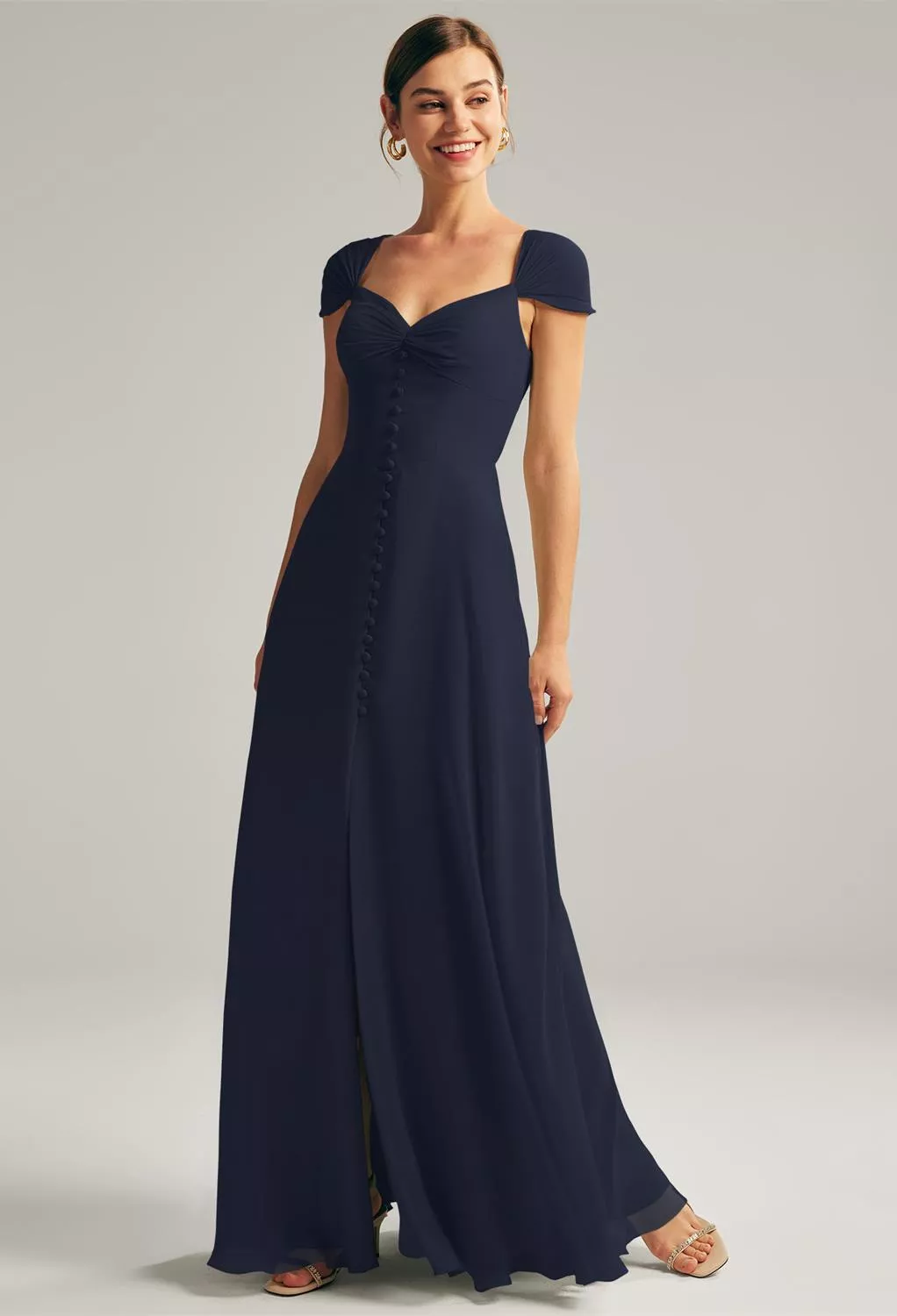 AW Cathryn Dark Navy  Spring Wedding Guest Dresses