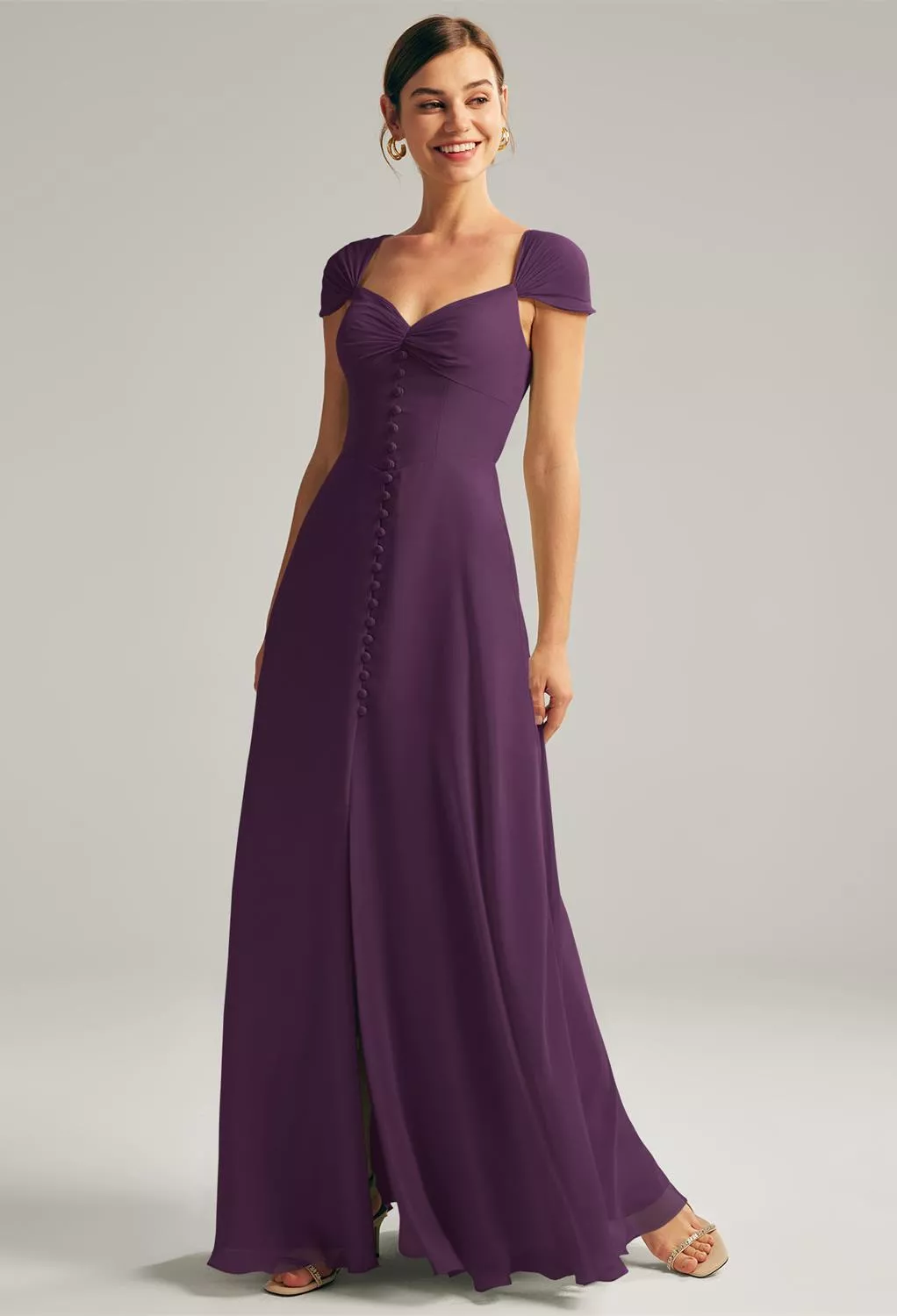 AW Cathryn Grape  Spring Wedding Guest Dresses