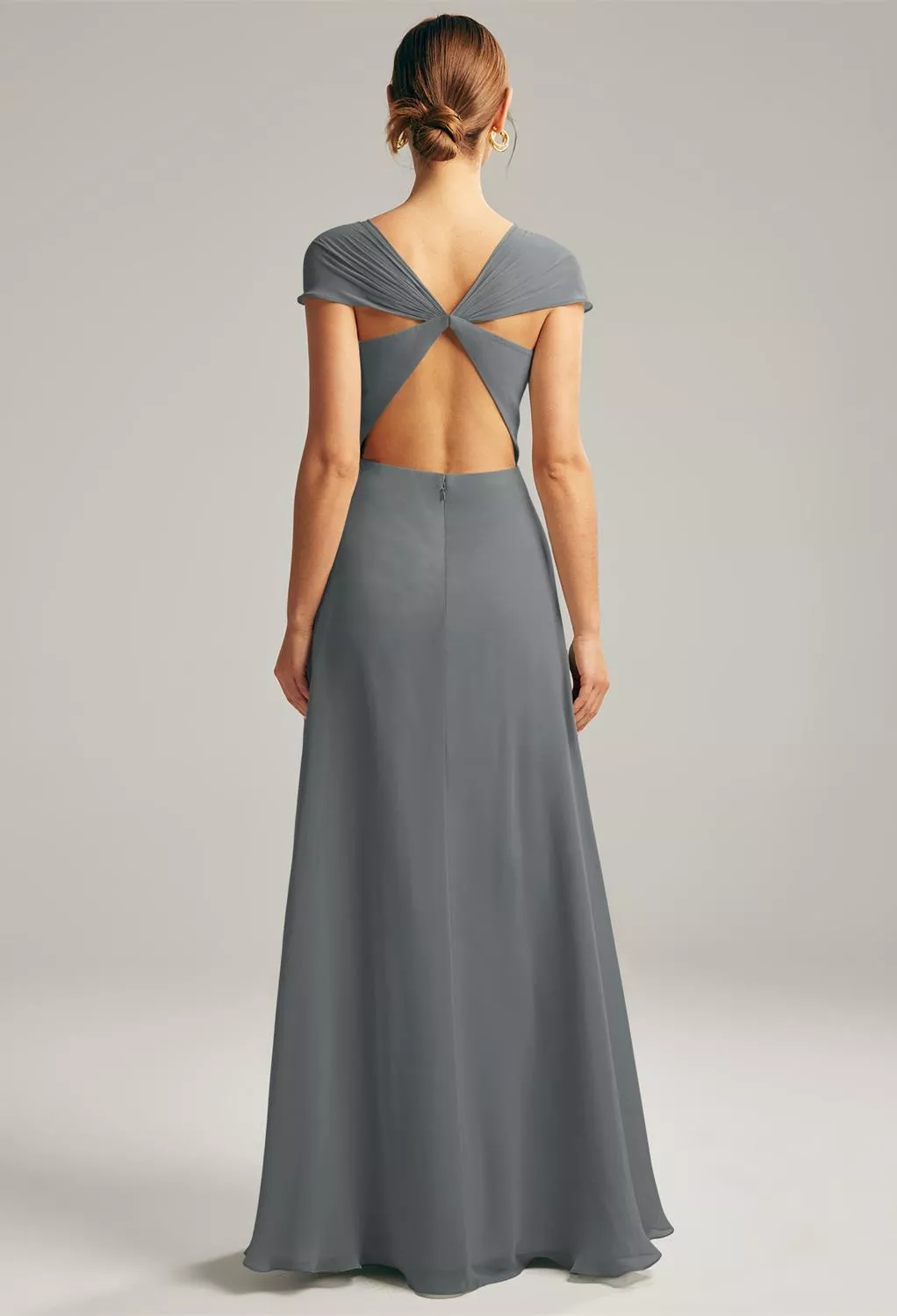 AW Cathryn Steel Gray  Garden Wedding Guest Dresses