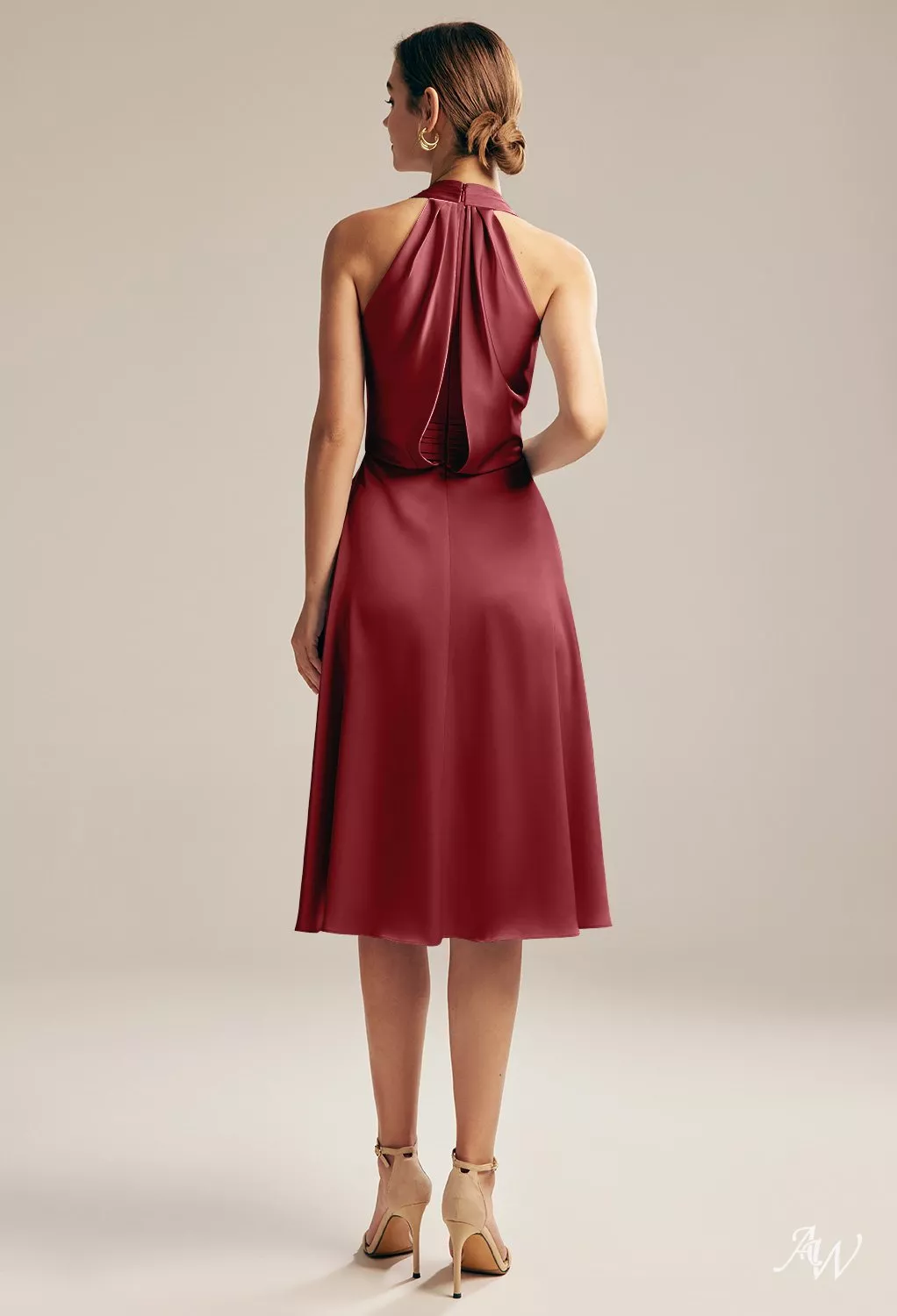 sachin and babi light blue dress One-Shoulder Satin Fitted Burgundy Evening Dress AC387 – Sparkly Gowns main image 1