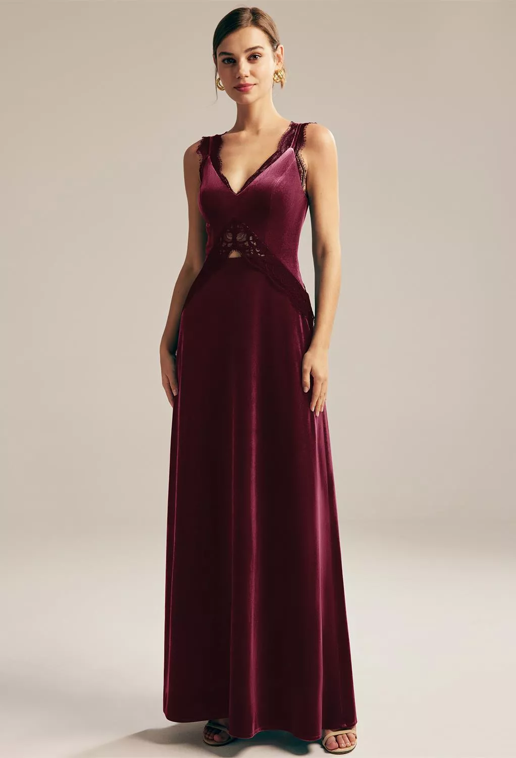 AW Natasha Burgundy  Fall Wedding Guest Dresses