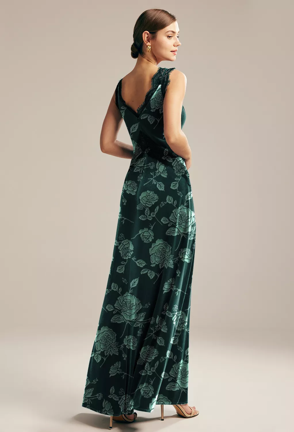 AW Natasha Emerald Ethereal Rose  Fall Wedding Guest Dresses