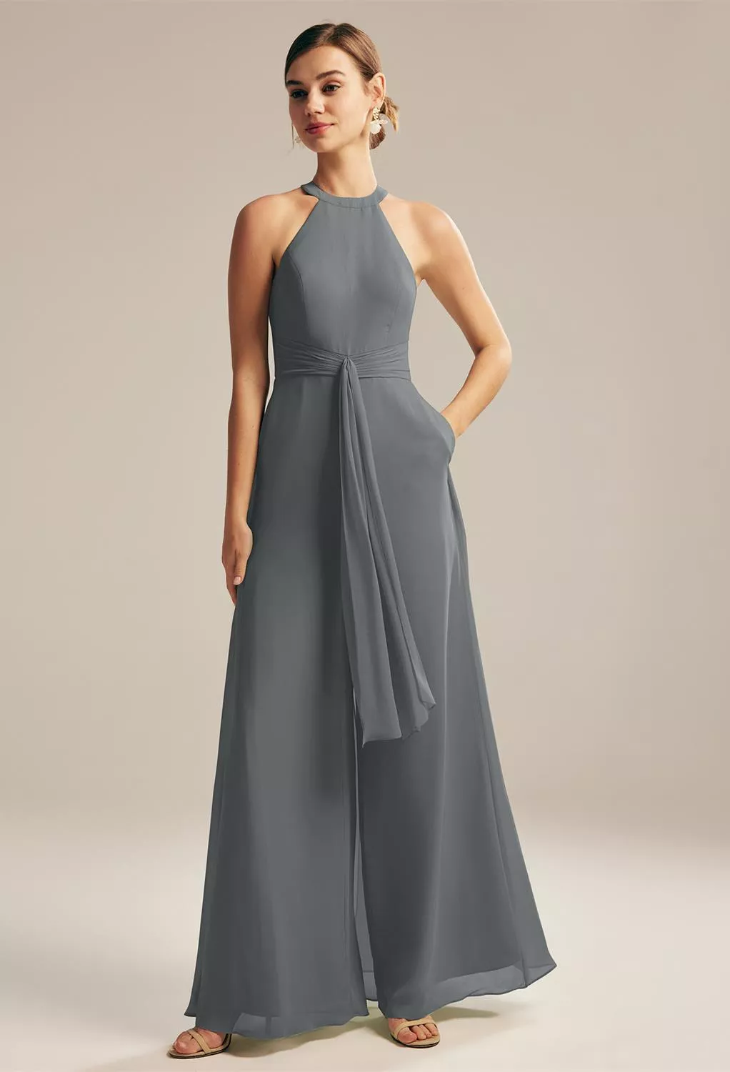 AW Dolce Steel Gray  Fall Wedding Guest Dresses