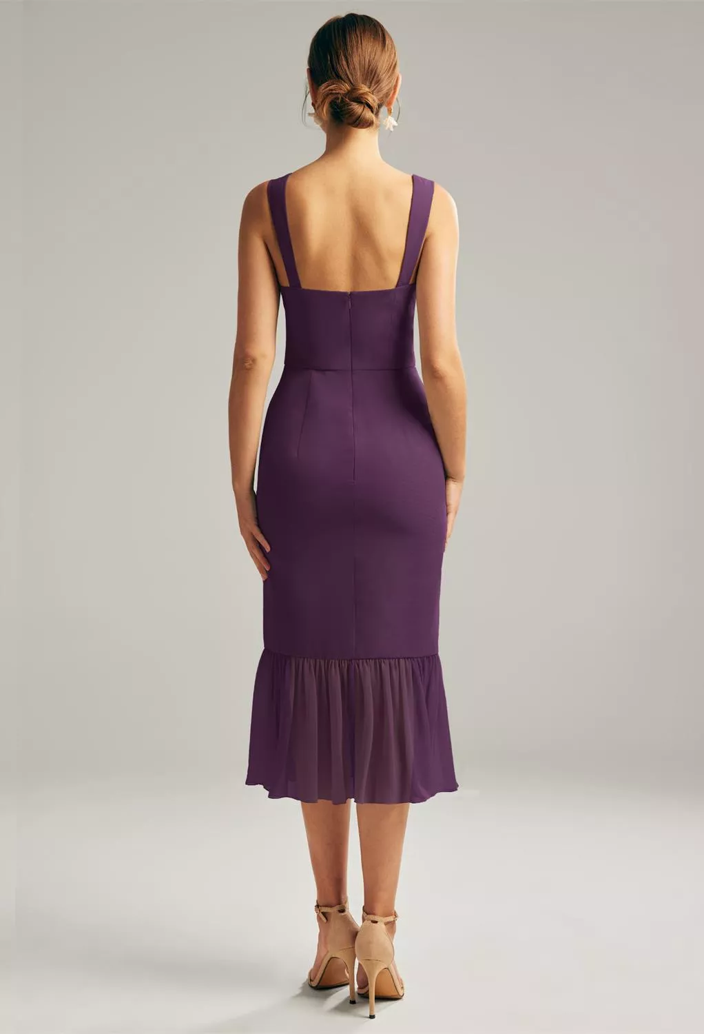 AW Merbok Grape  Spring Wedding Guest Dresses
