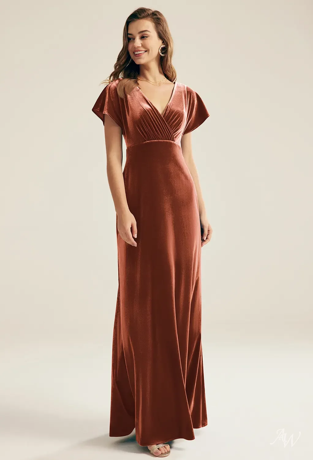 AW Meara Burnt Orange Bridesmaid Dresses | AW.Bridal Canada