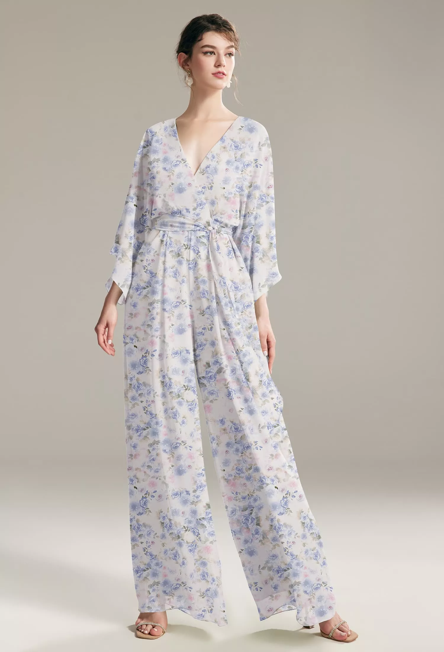 AW Flossie Azure Purple Print  Spring Wedding Guest Dresses