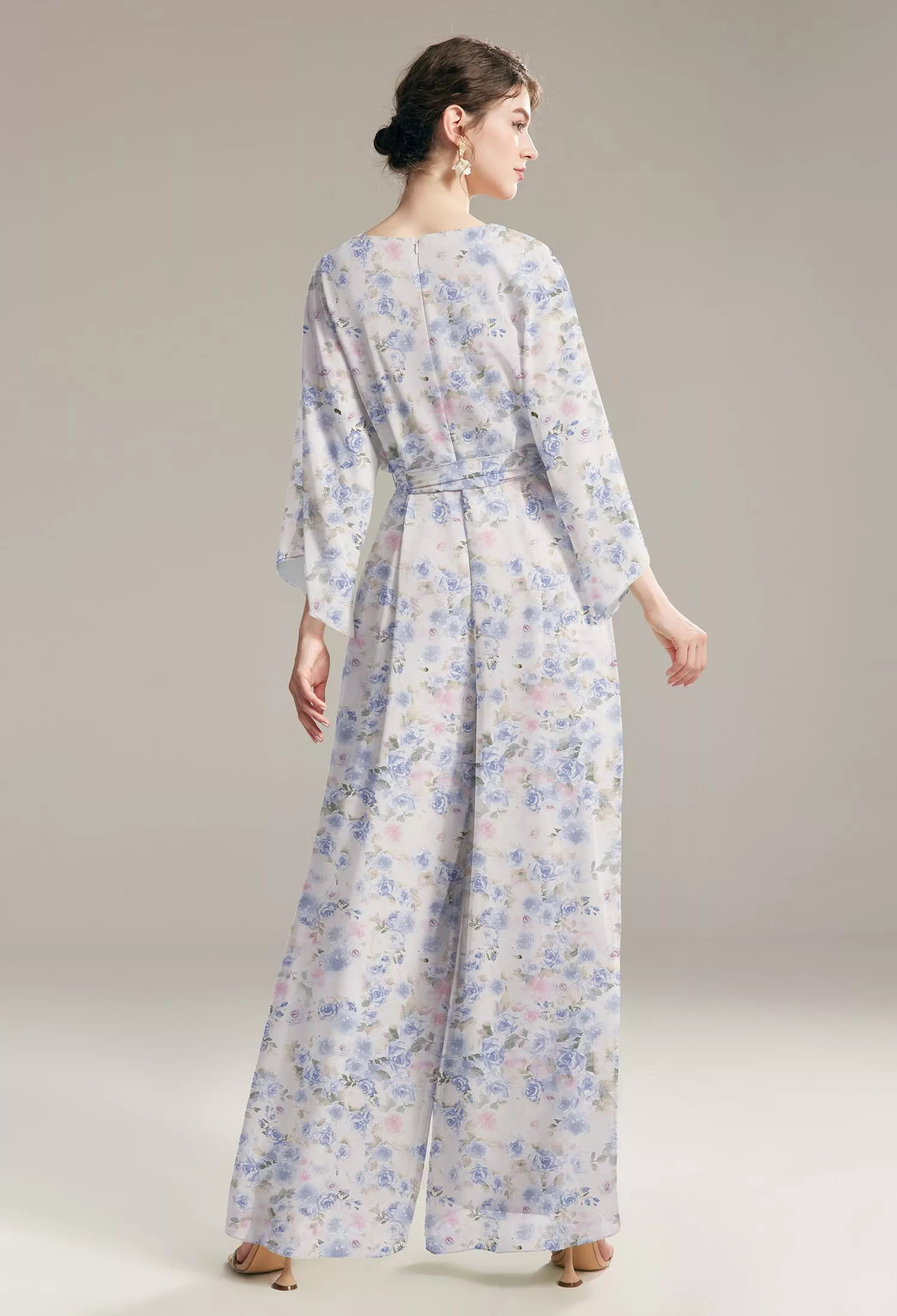 AW Flossie Azure Purple Print  Spring Wedding Guest Dresses