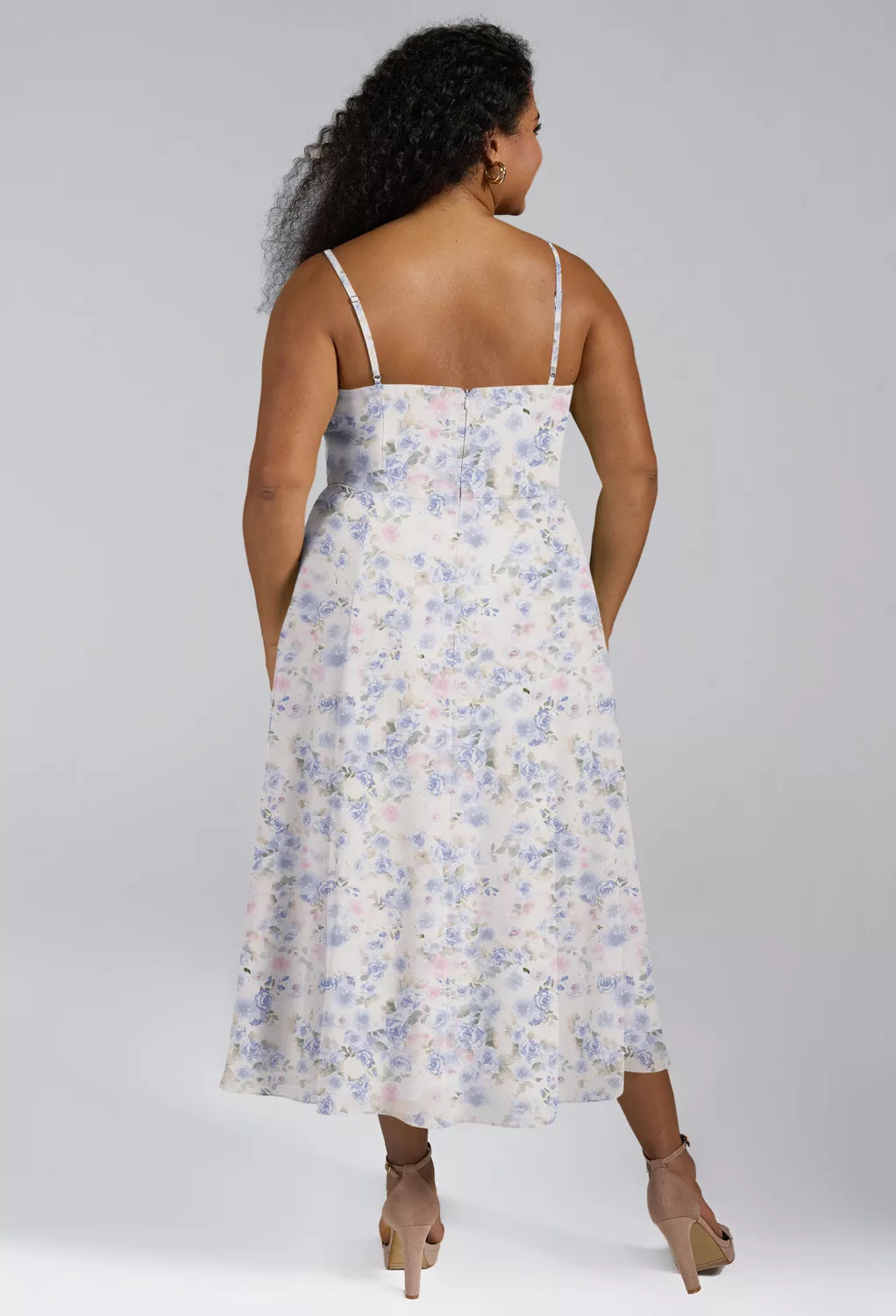 AW Maribel Azure Purple Print  Spring Wedding Guest Dresses