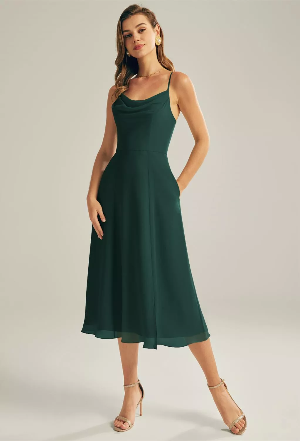AW Maribel Dark Emerald  Plus Size Wedding Guest Dresses