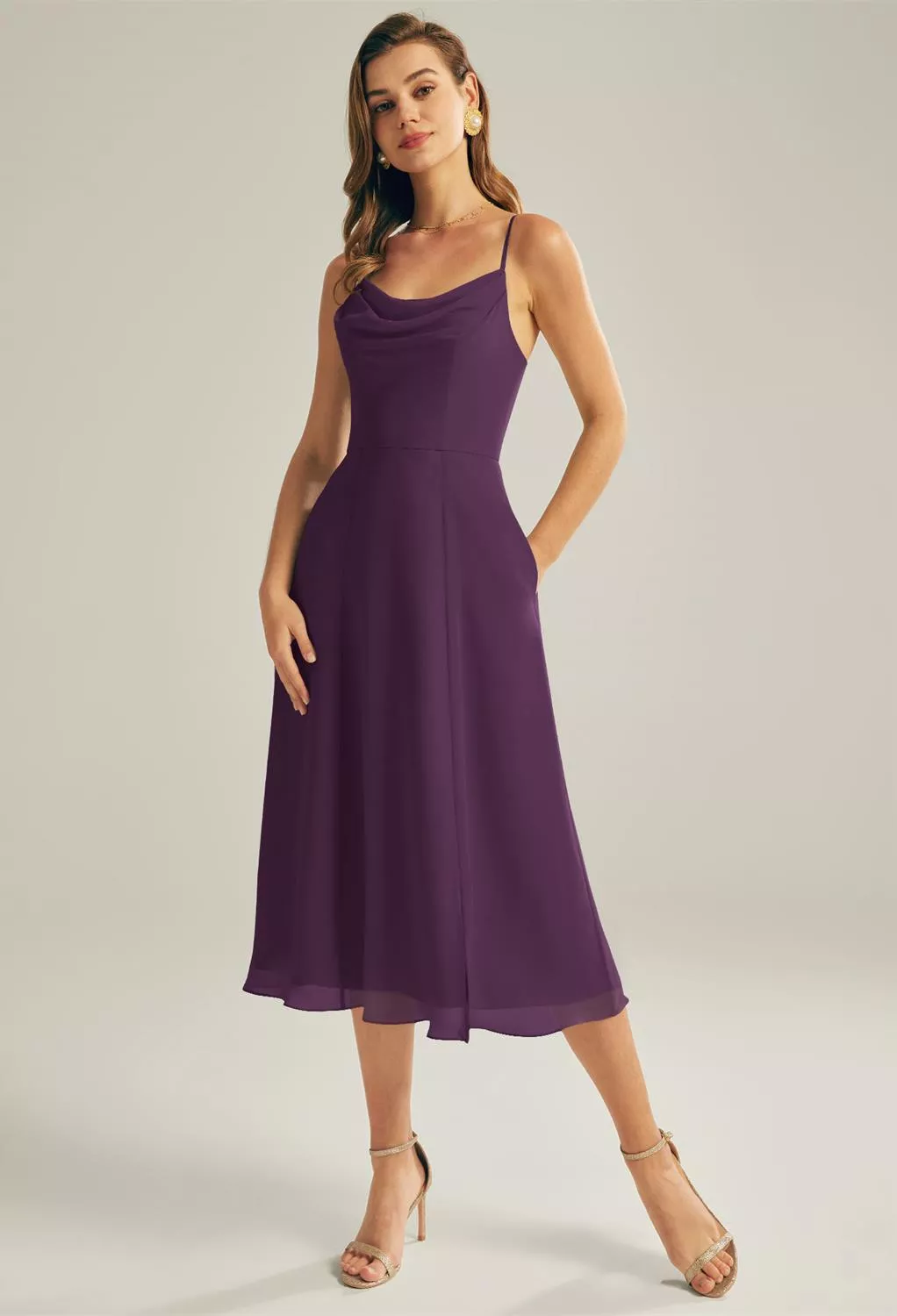 AW Maribel Grape  Spring Wedding Guest Dresses