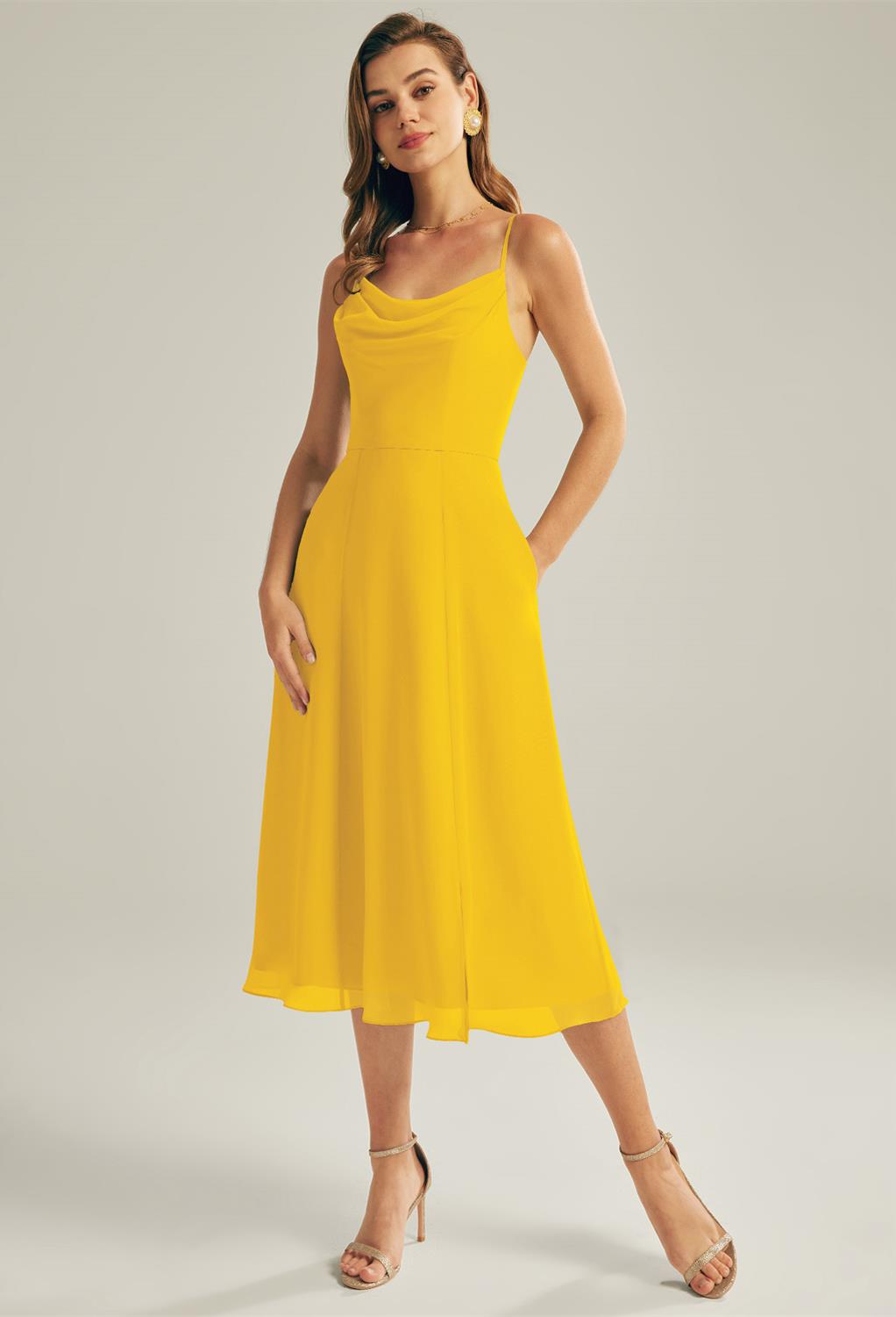 AW Maribel Mustard Yellow  Spring Wedding Guest Dresses