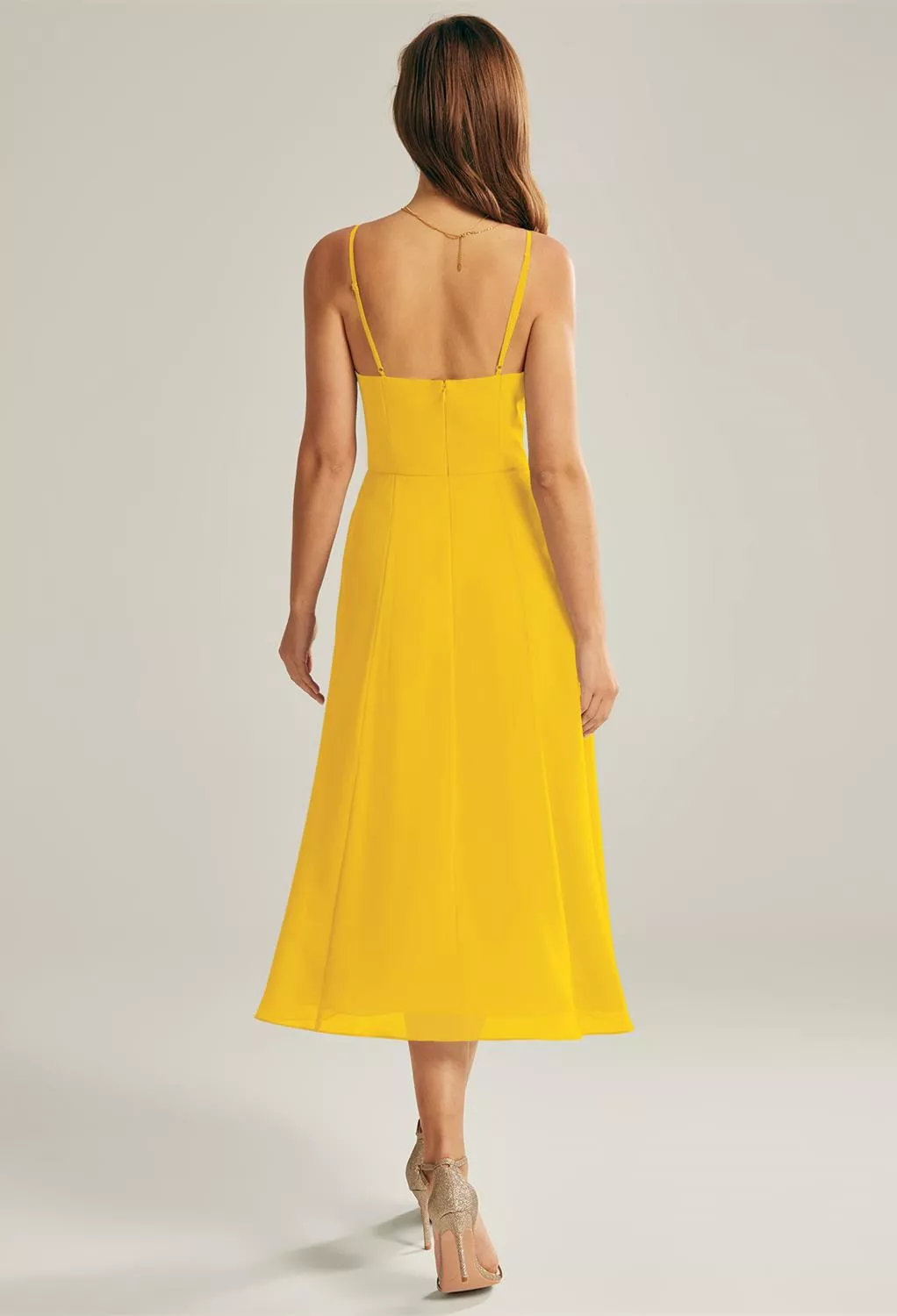 AW Maribel Mustard Yellow  Plus Size Wedding Guest Dresses