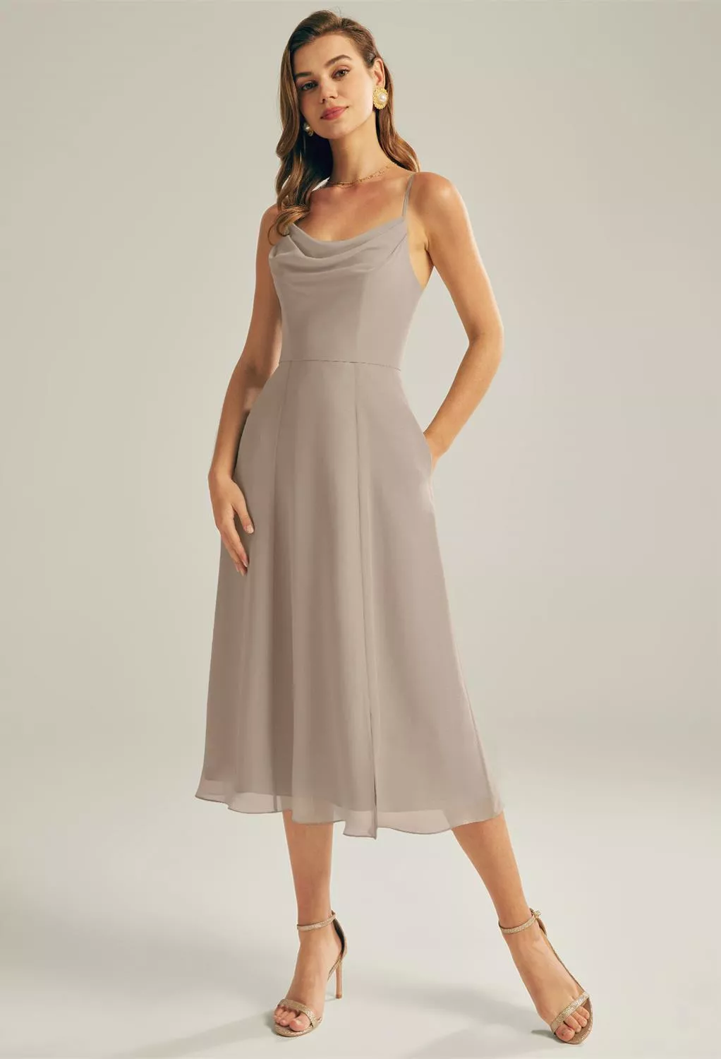 AW Maribel Taupe  Spring Wedding Guest Dresses