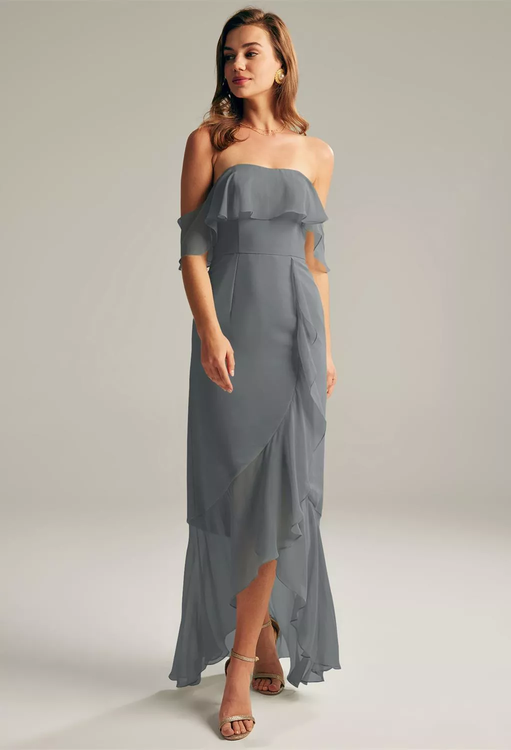 AW Nana Steel Gray  Spring Wedding Guest Dresses