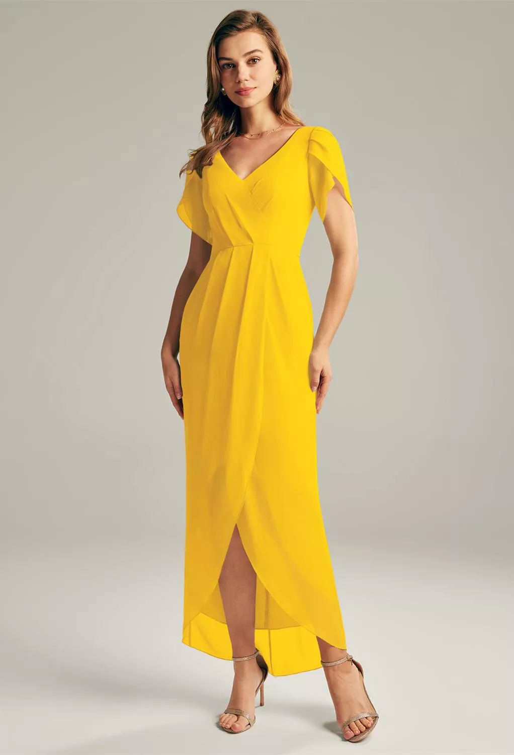AW Osage Mustard Yellow  Maternity Bridesmaid Dresses