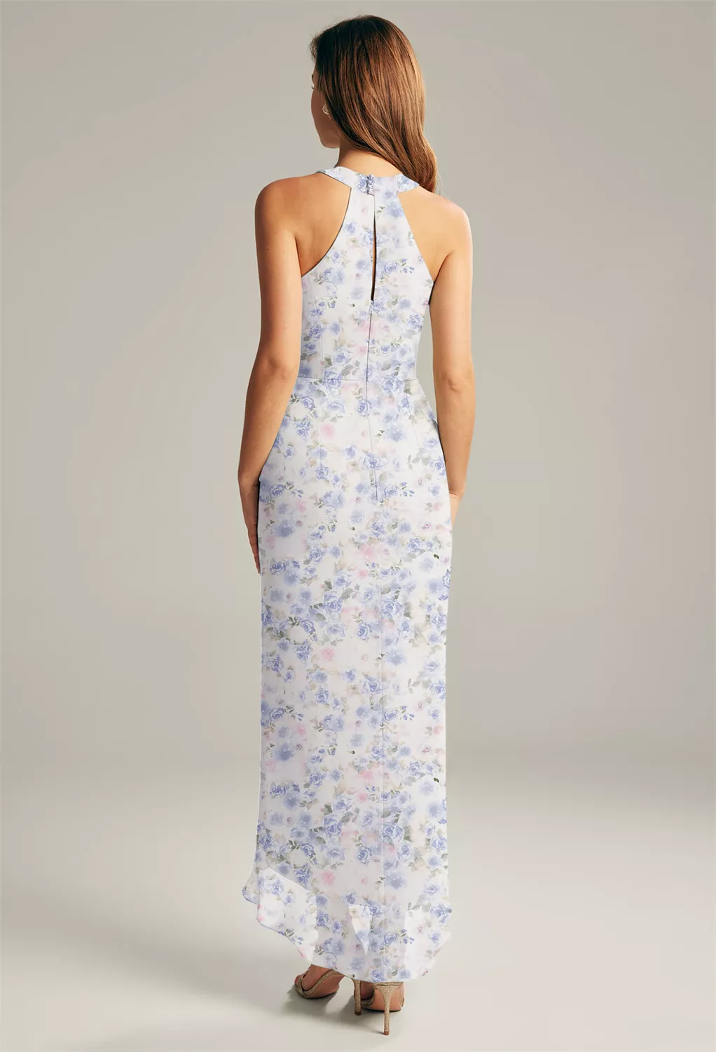AW Raja Azure Purple Print  Spring Wedding Guest Dresses