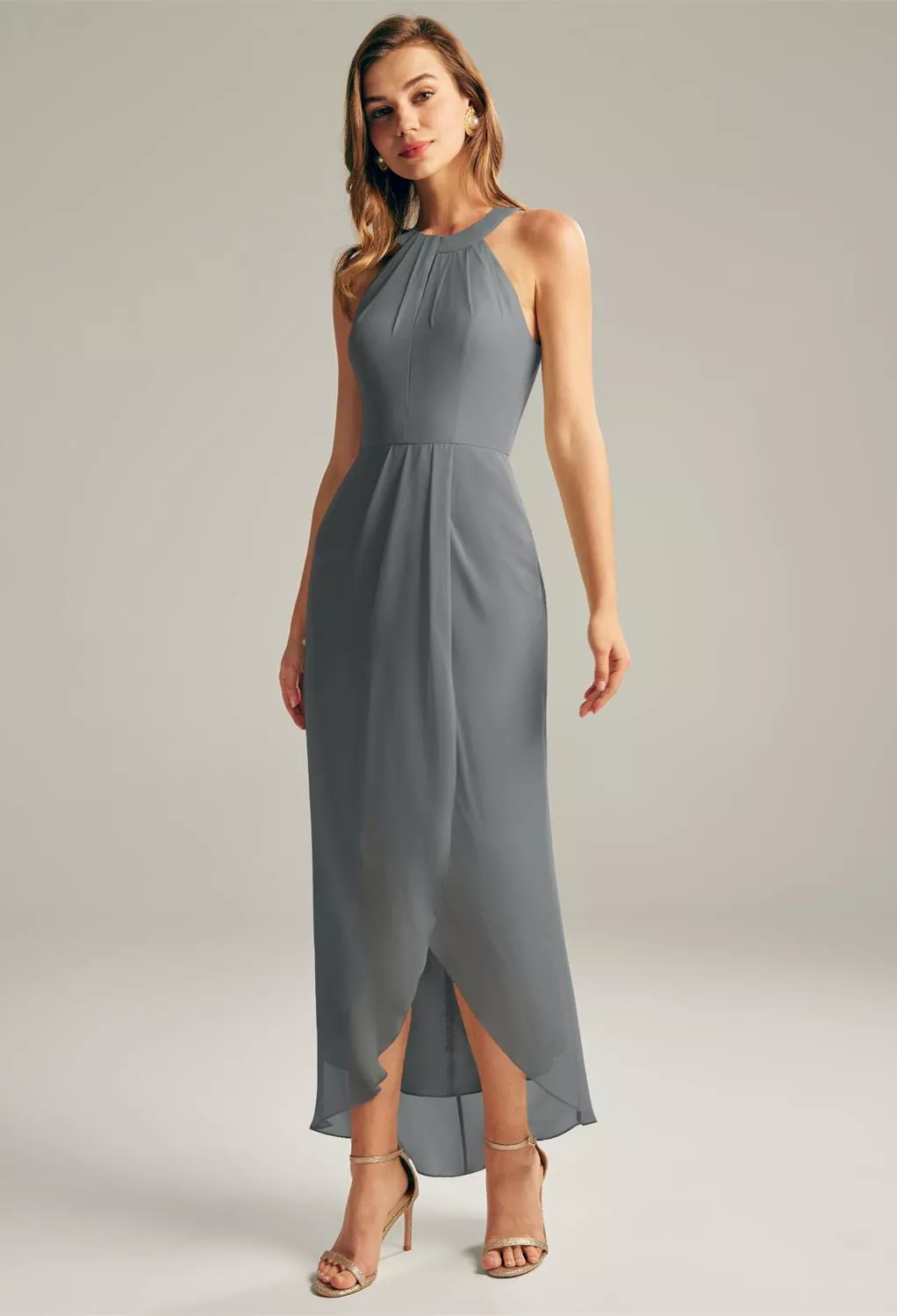 AW Raja Steel Gray  Spring Wedding Guest Dresses