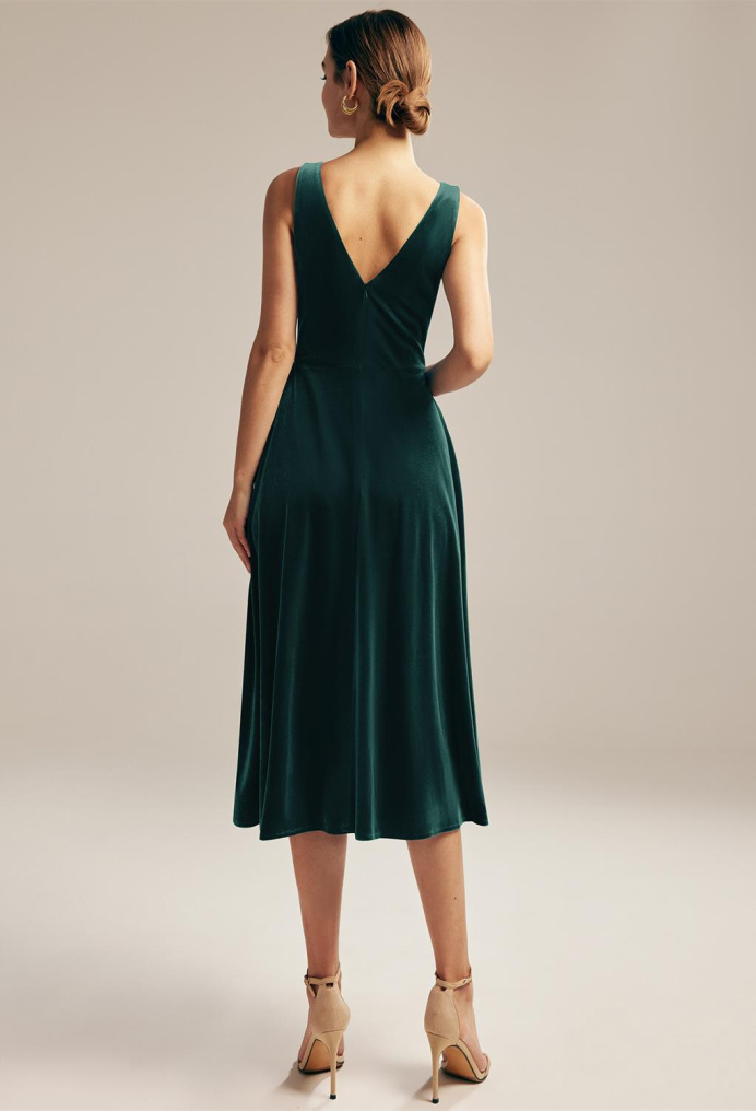 AW Floria Hunter Green  Floral Bridesmaid Dresses