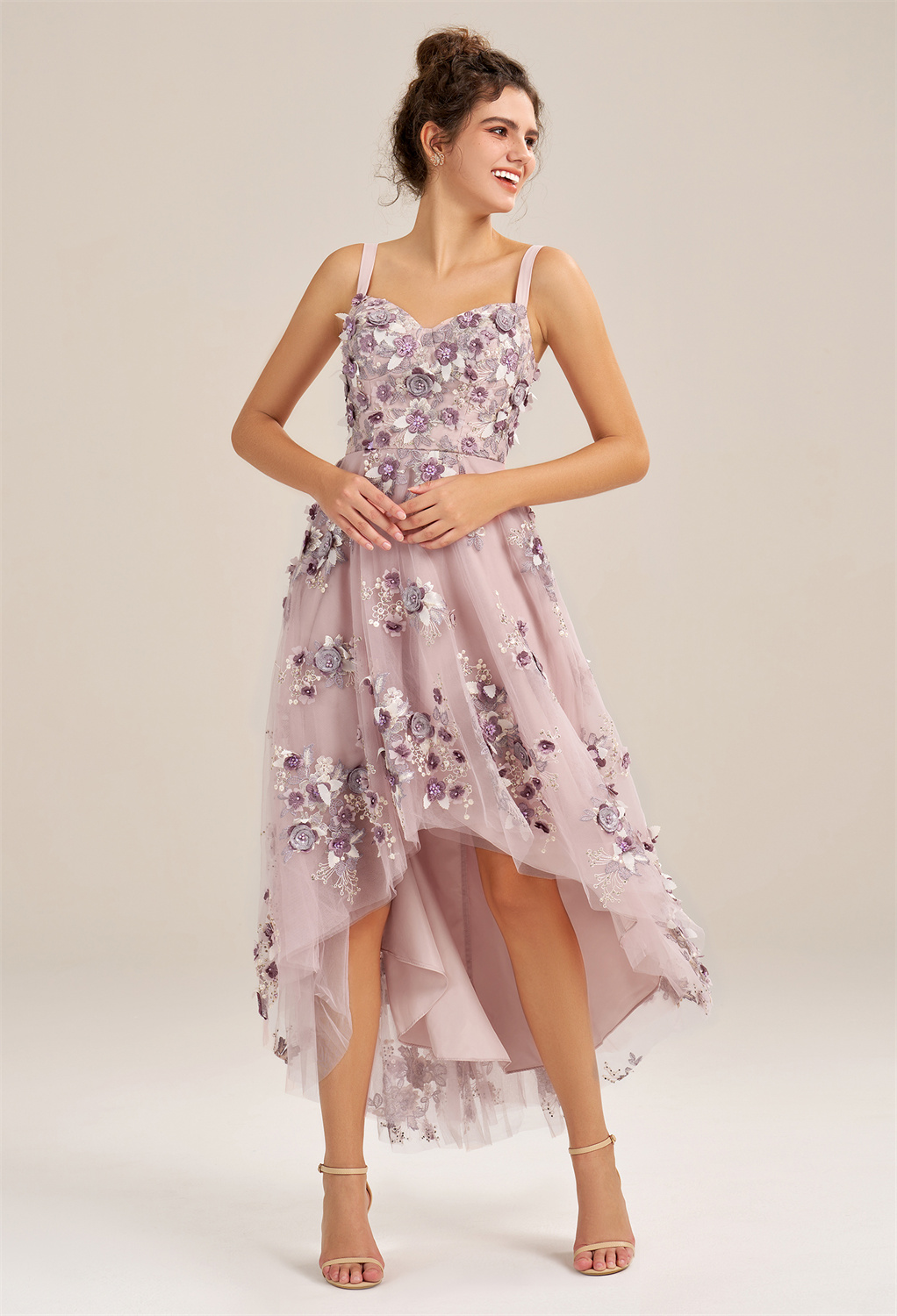 AW Marsha Gray Purple  Dresses