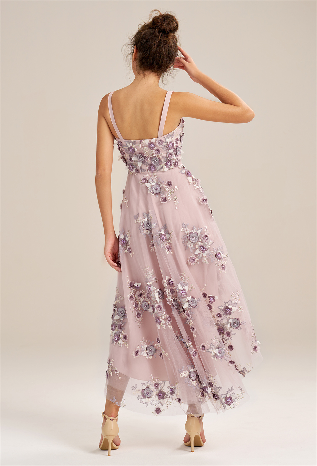 AW Marsha Gray Purple  Dresses